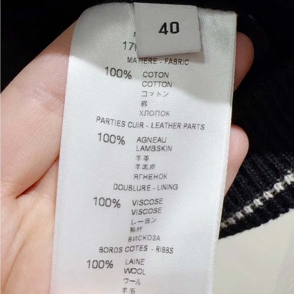 🚩steal Givenchy Black Varsity Jacket with White Accents - Picture 6 of 6